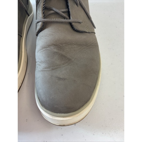 OluKai Papaku 'Ili Mens Gray Leather Chukka Boots Shoes US M 11.5 EUR 44.5 - Picture 5 of 14